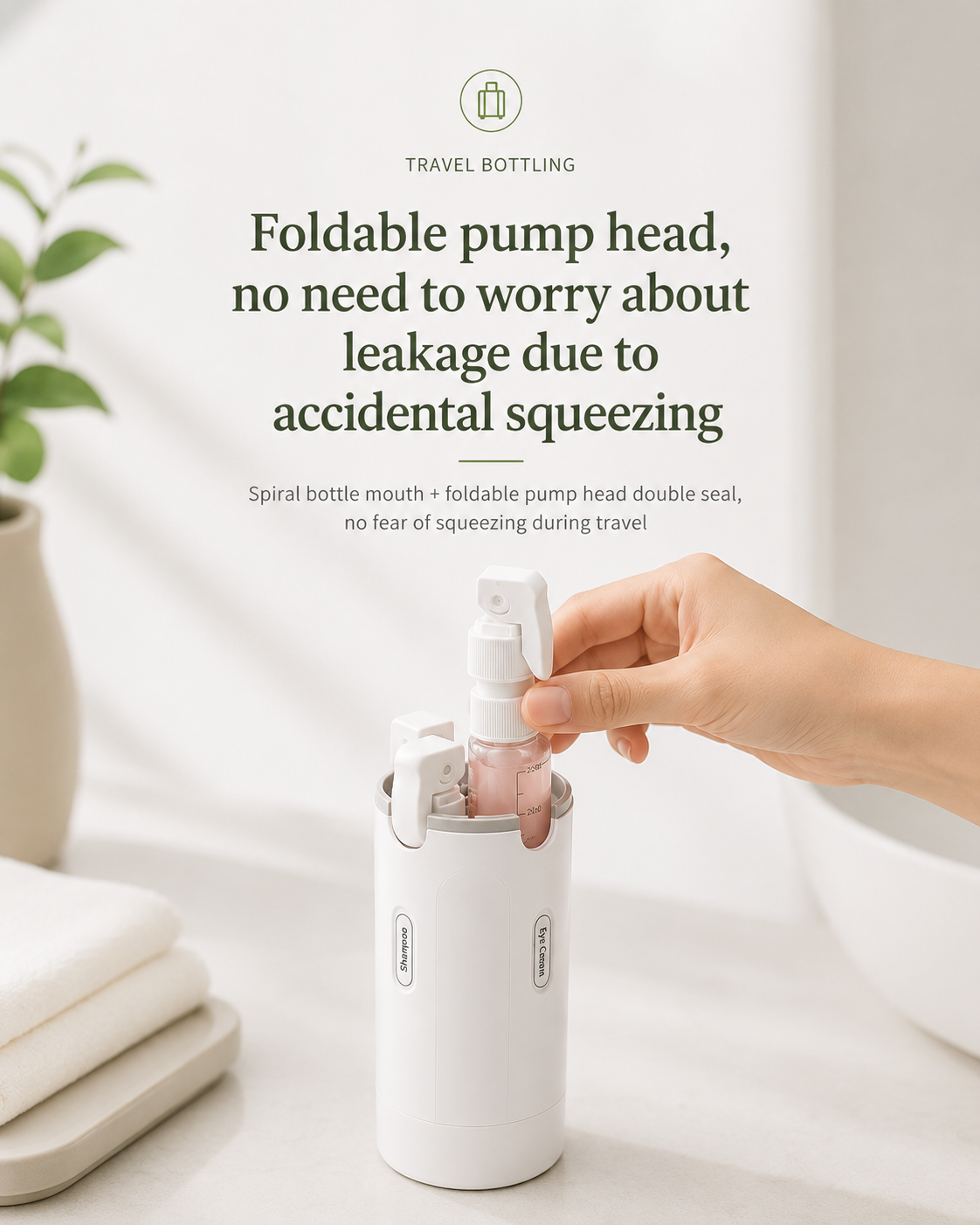 4-in-1 Travel Dispenser — Pack Smarter, Travel Lighter