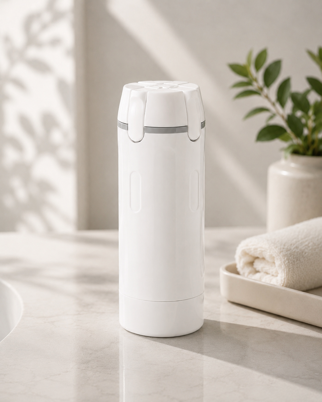 4-in-1 Travel Dispenser — Leak-Proof Refillable Bottles for Shampoo, Conditioner, Lotion & Perfume