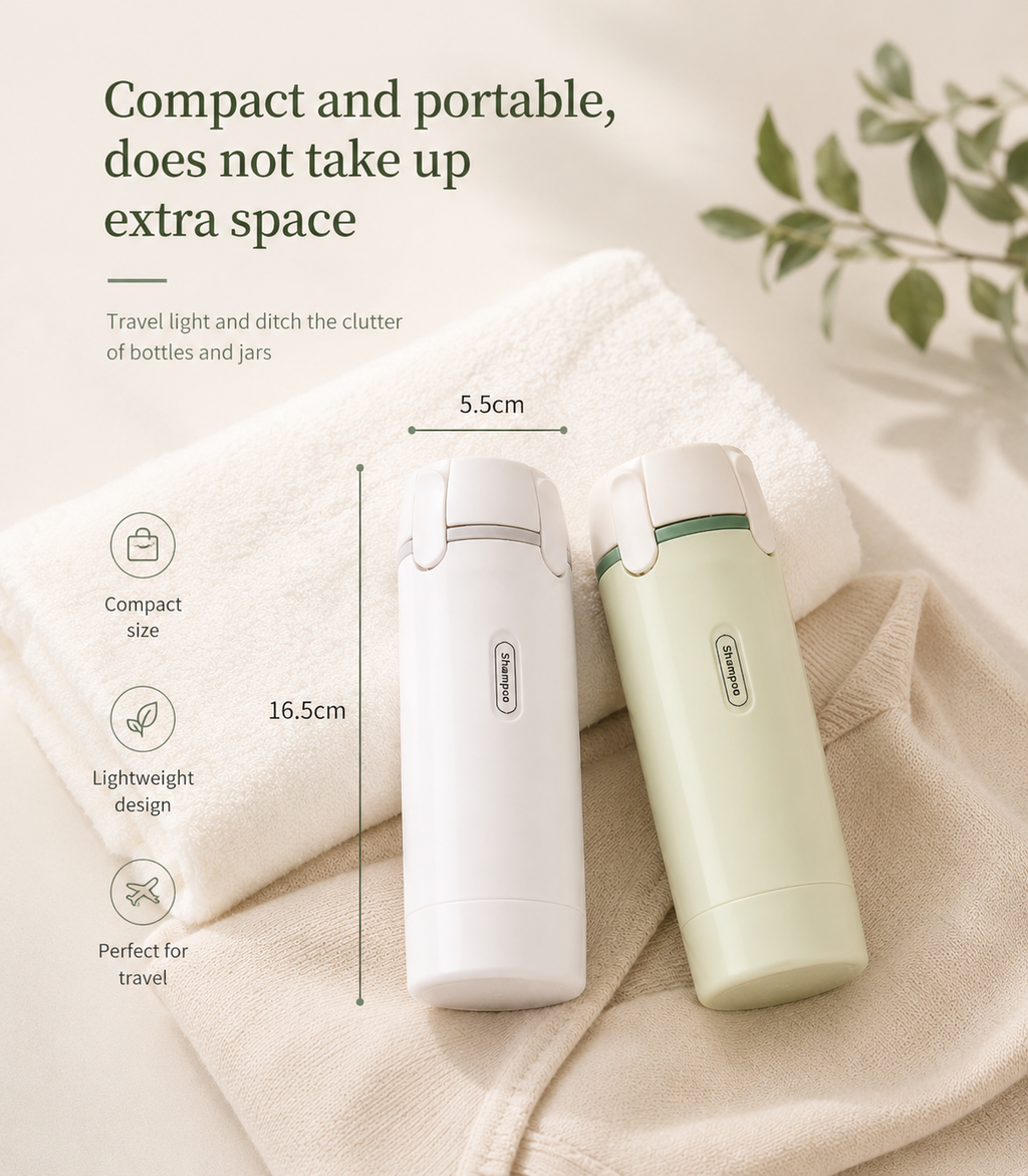4-in-1 Travel Dispenser — Pack Smarter, Travel Lighter
